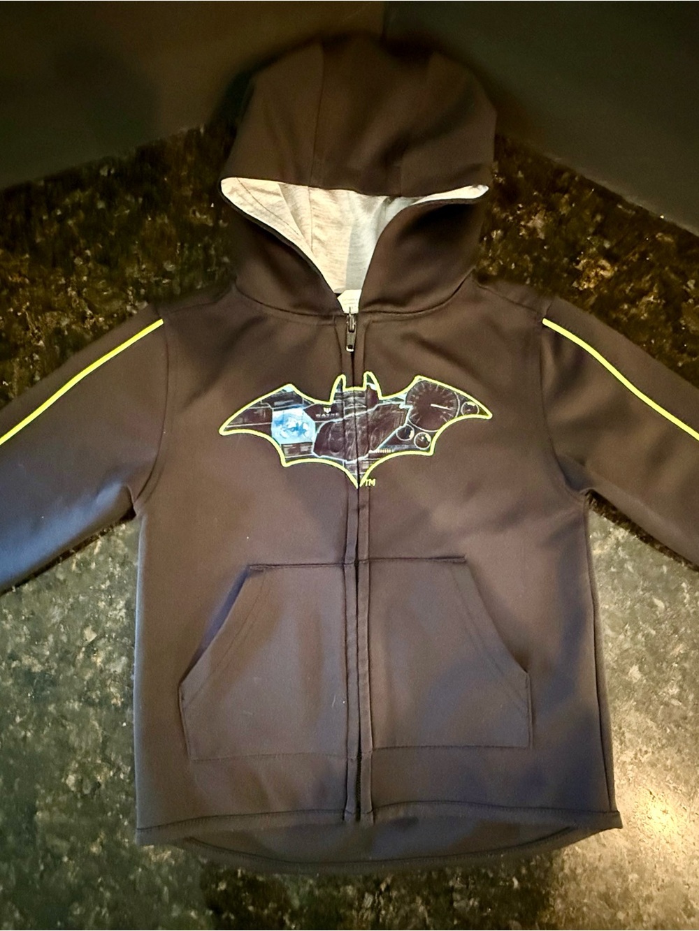 Batman DC COMICS full zip kids hooded jacket size 3T